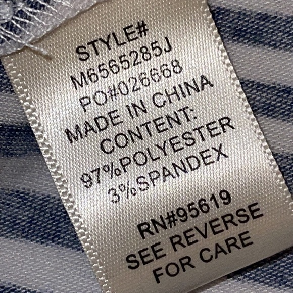 JohnPaulRichard Blue & White Striped Print Sleeveless Summer dress Sz. S - Picture 9 of 11